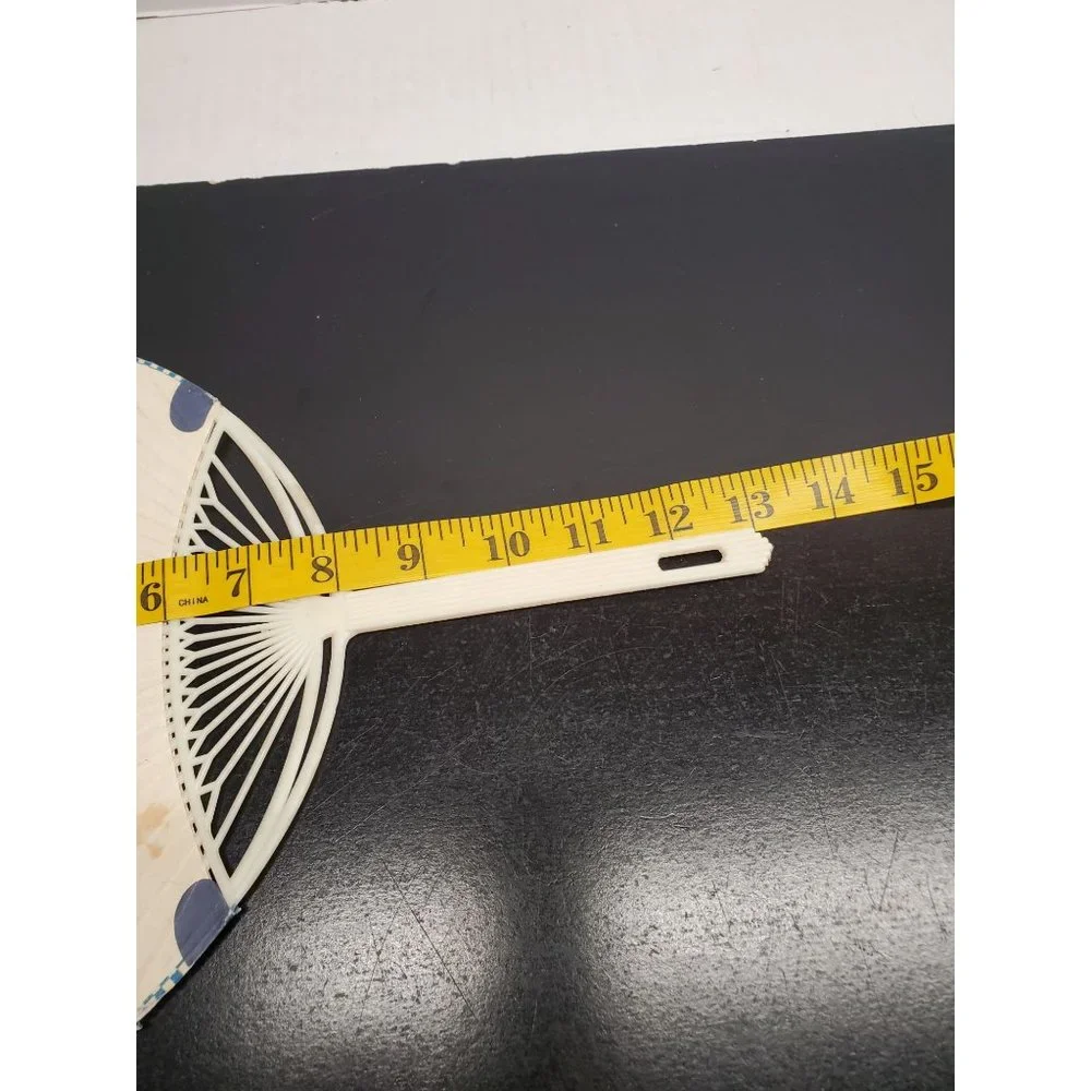 Japanese Hand Fan - Plastic handle/frame - Non-folding - NBS - Damaged SEE PHOTO